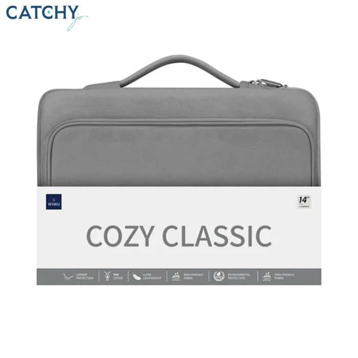 WiWU Cozy Classic Waterproof Polyester Laptop Sleeve Anti-drop Notebook handbag-Gray WiWU Cozy Classic Waterproof Polyester Laptop Sleeve Anti-drop Notebook handbag-Gray