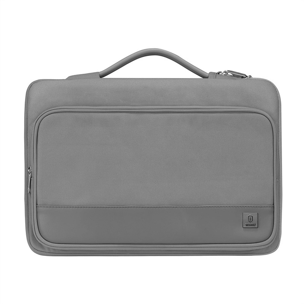 WiWU Cozy Classic Waterproof Polyester Laptop Sleeve Anti-drop Notebook handbag-Gray