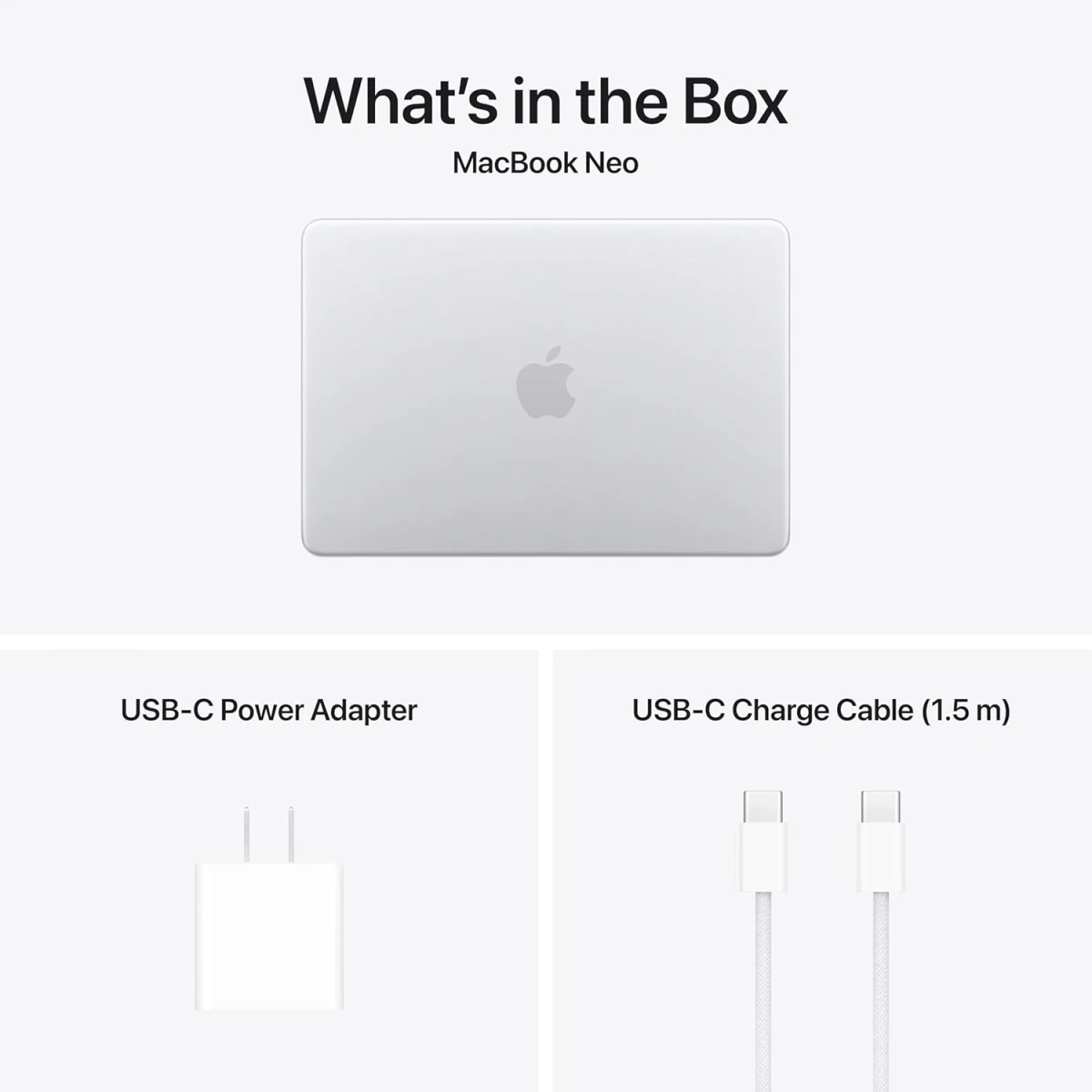 Apple MacBook NEO 13 (2026) Apple A18 Pro (256GB/8GB) 6‑Core CPU & 5‑Core GPU / 2.4K IPS screen - Silver Apple MacBook NEO 13 (2026) Apple A18 Pro (256GB/8GB) 6‑Core CPU & 5‑Core GPU / 2.4K IPS screen - Silver