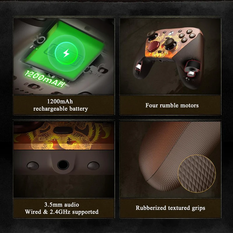 GameSir G7 Pro Xbox Controller for Series X|S, Wireless PC Gamepad, TMR Joysticks, Hall Effect Triggers, 1000Hz Polling Rate (PC), Dragon’s Dogma II Edition GameSir G7 Pro Xbox Controller for Series X|S, Wireless PC Gamepad, TMR Joysticks, Hall Effect Triggers, 1000Hz Polling Rate (PC), Dragon’s Dogma II Edition