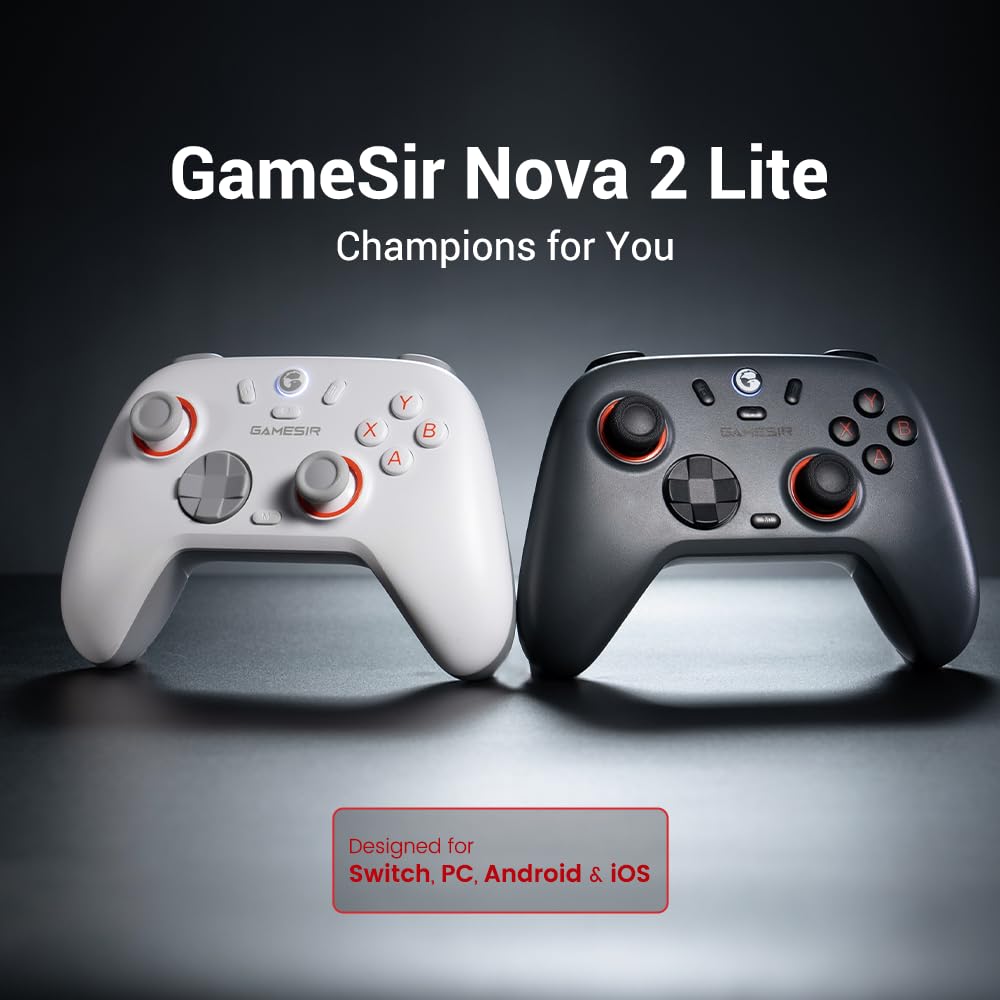 GameSir Nova Lite 2 Wireless PC Controller with Hall Effect Joysticks & Triggers, 2.4G & Wired 1000Hz Polling Rate, Remappable Buttons GameSir Nova Lite 2 Wireless PC Controller with Hall Effect Joysticks & Triggers, 2.4G & Wired 1000Hz Polling Rate, Remappable Buttons