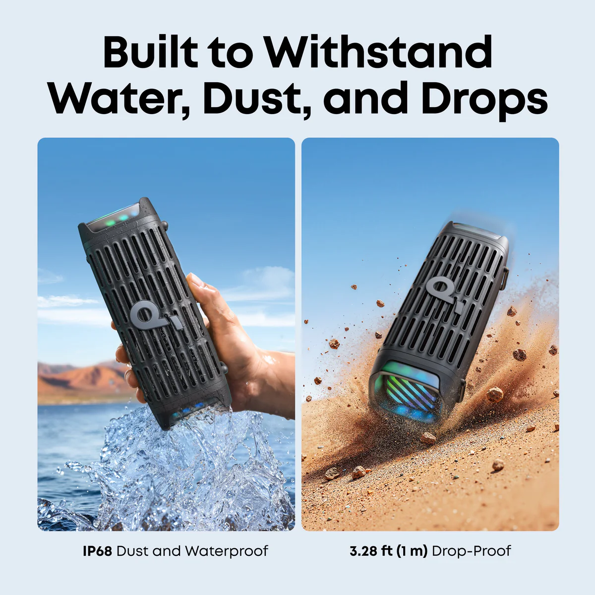 Anker Soundcore Boom 3i , 50W Compact Outdoor Speaker, Floating Playback | IP68 Waterproof, BassUp 2.0, Saltwater-Resistant, Bluetooth 5.3 Anker Soundcore Boom 3i , 50W Compact Outdoor Speaker, Floating Playback | IP68 Waterproof, BassUp 2.0, Saltwater-Resistant, Bluetooth 5.3
