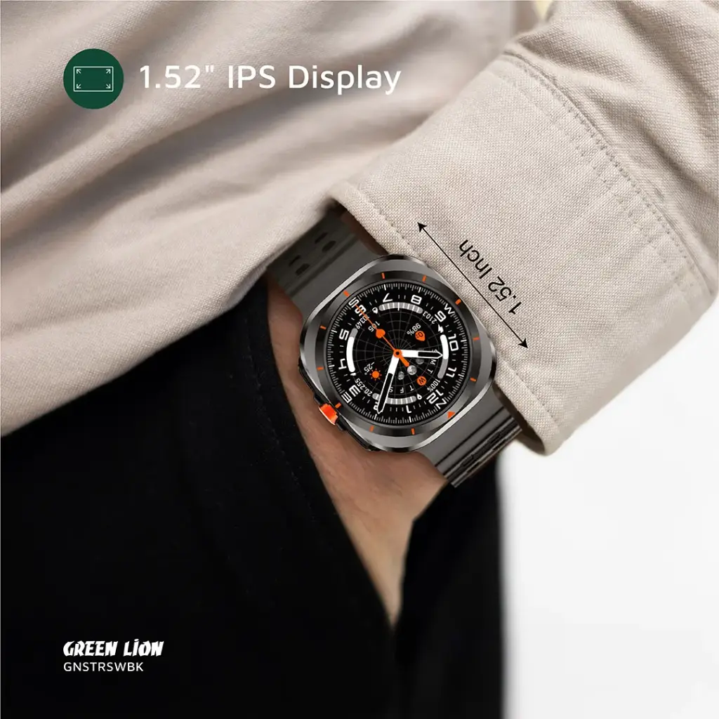 Green Lion Strive Smart Watch – Slim Design, HD Display, Health & Fitness Tracking - Black Green Lion Strive Smart Watch – Slim Design, HD Display, Health & Fitness Tracking - Black