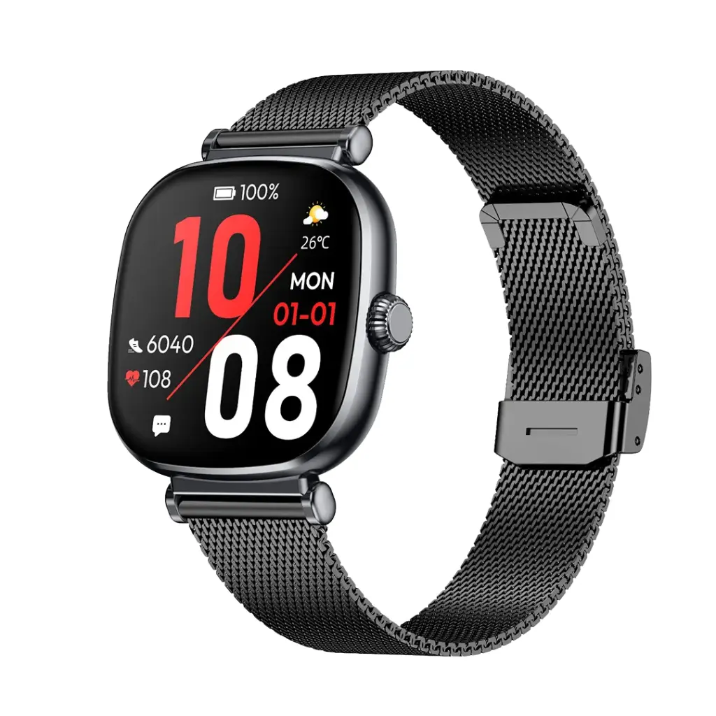 Green Lion Princess Smart Watch - Glossy Black