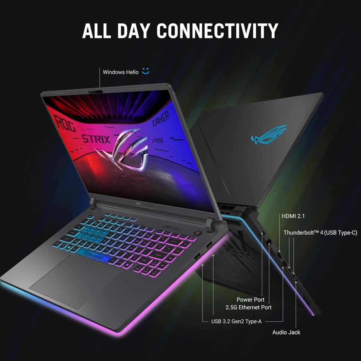 ASUS ROG Strix G16 14Gen Intel Core i7 14650HX 16-Cores / Nvidia RTX 5050 8GB DDR7 & IPS 165Hz Display - Eclipse Gray ASUS ROG Strix G16 14Gen Intel Core i7 14650HX 16-Cores / Nvidia RTX 5050 8GB DDR7 & IPS 165Hz Display - Eclipse Gray