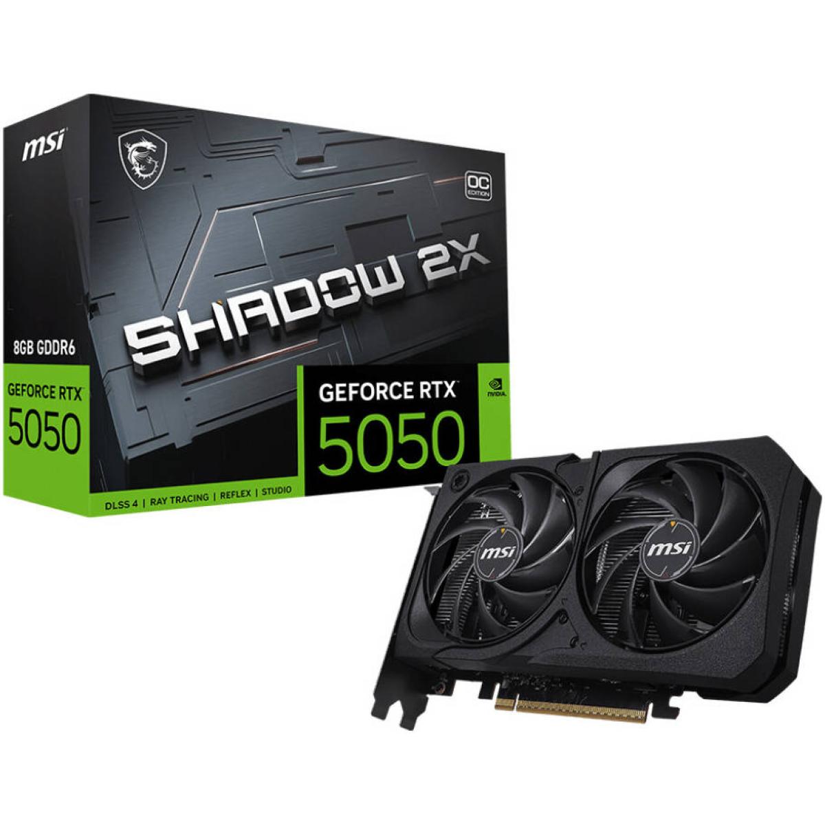 MSI Gaming RTX 5050 8G Shadow 2X OC Graphics Card (8GB GDDR6,128-bit, Extreme Performance