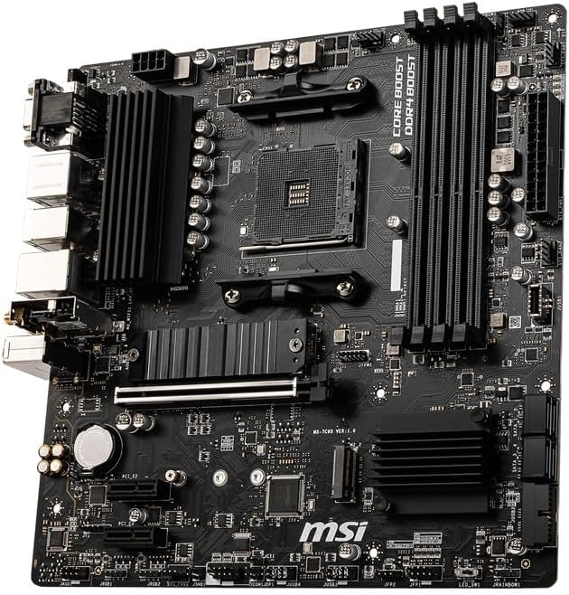 MSI B550M PRO-VDH WiFi ProSeries Motherboard (AMD Ryzen 5000, AM4, DDR4, PCIe 4.0, SATA 6Gb/s, M.2, USB 3.2 Gen 1, Wi-Fi, Bluetooth MSI B550M PRO-VDH WiFi ProSeries Motherboard (AMD Ryzen 5000, AM4, DDR4, PCIe 4.0, SATA 6Gb/s, M.2, USB 3.2 Gen 1, Wi-Fi, Bluetooth