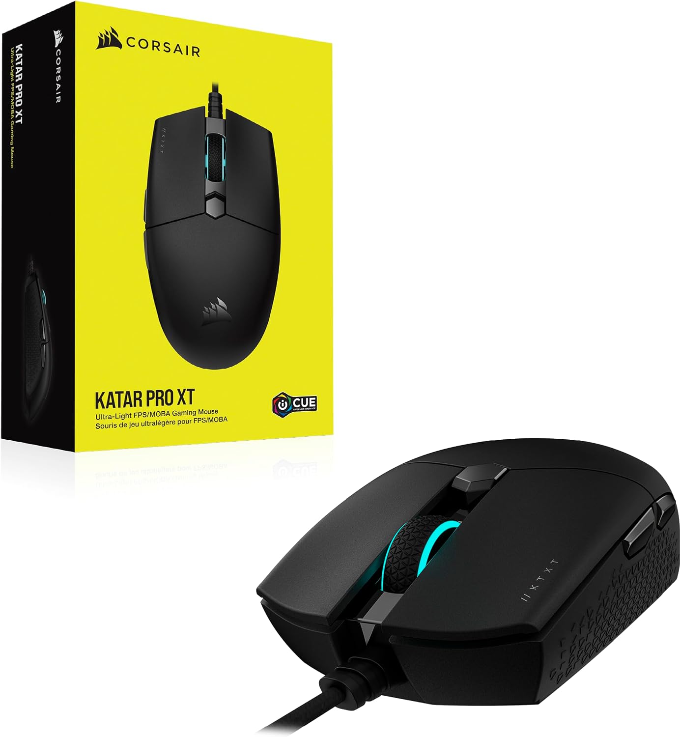 Corsair KATAR PRO XT Wired Ultra-Light FPS Gaming Mouse – 18,000 DPI – Symmetric Shape – Quickstrike Buttons – iCUE CompatibleULTRA-LIGHT & AMAZINGLY AGILEGAME-WINNING PRECISION18k DPI OPTICAL SENSORMM350 PRO Cloth Gaming Mouse Pad, Extended XL Corsair KATAR PRO XT Wired Ultra-Light FPS Gaming Mouse – 18,000 DPI – Symmetric Shape – Quickstrike Buttons – iCUE CompatibleULTRA-LIGHT & AMAZINGLY AGILEGAME-WINNING PRECISION18k DPI OPTICAL SENSORMM350 PRO Cloth Gaming Mouse Pad, Extended XL