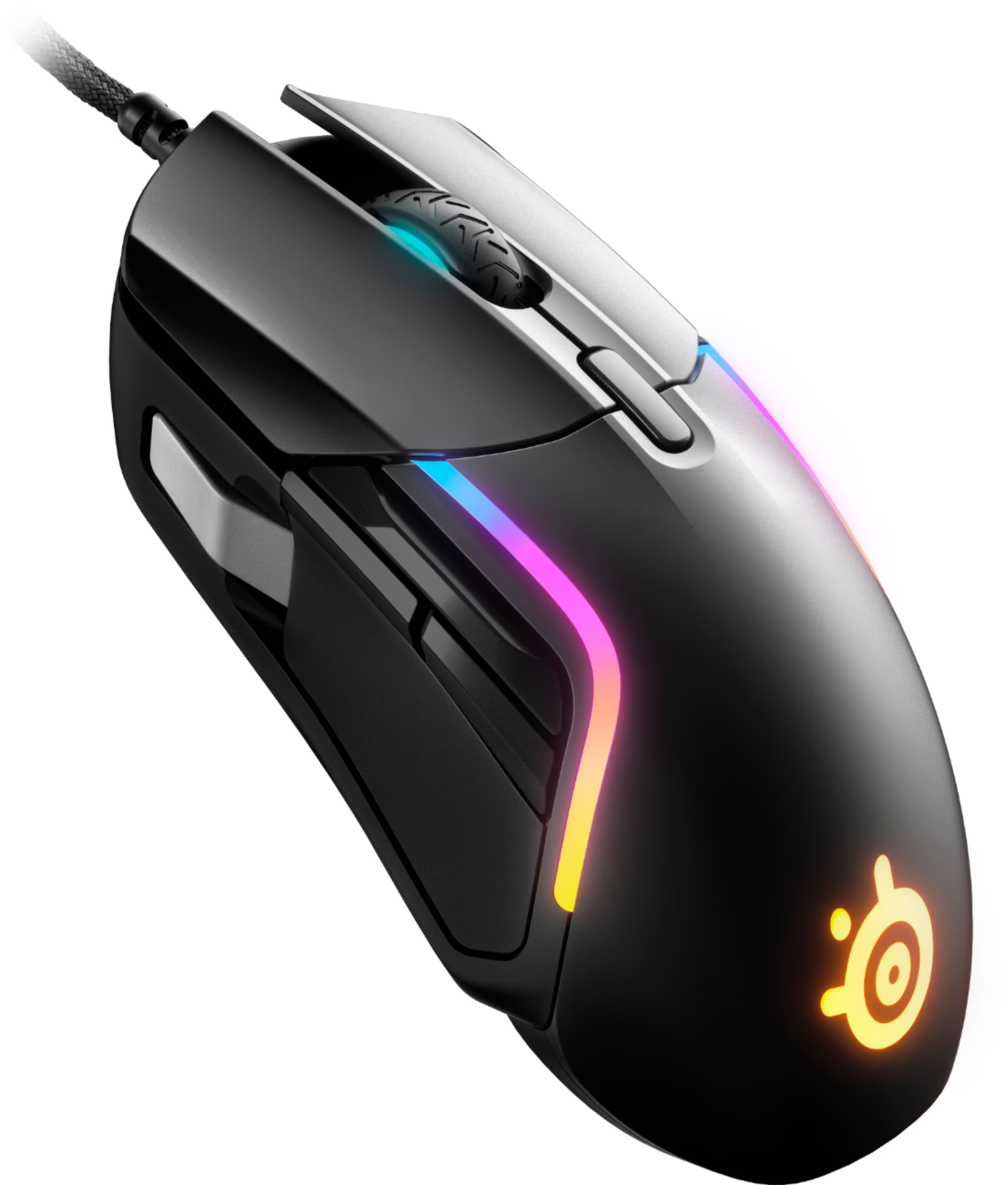 SteelSeries Rival 5 Gaming Mouse with PrismSync RGB Lighting and 9 Programmable Buttons – FPS, MOBA, MMO, Battle Royale - BlackPrecision Multi-Genre Gaming Mouse