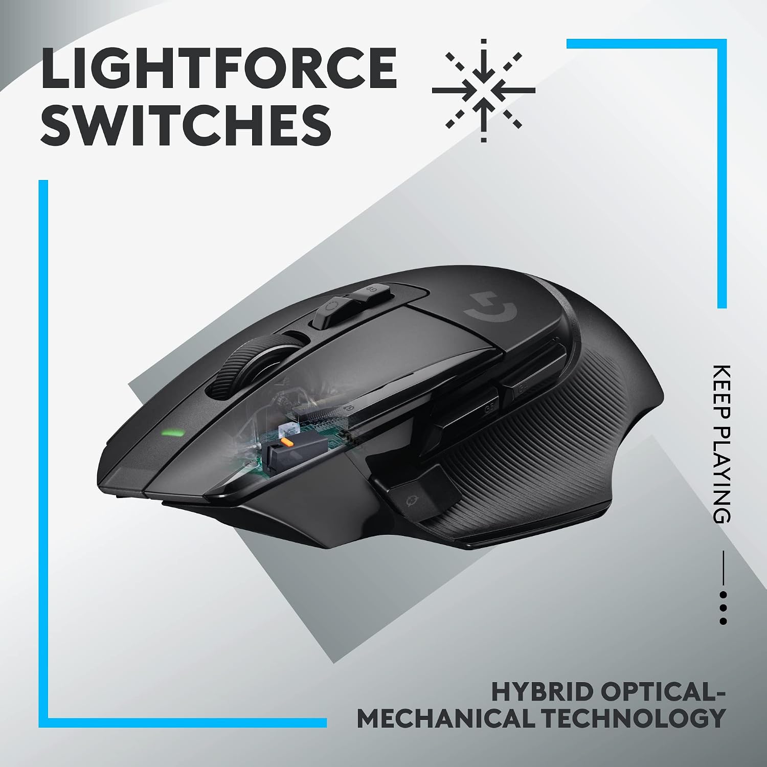 Logitech G502 X Lightspeed Wireless Gaming Mouse - BlackLIGHTFORCE SWITCHESHERO 25K SENSORMAKE YOUR CHOICEPERFECT PAIR Logitech G502 X Lightspeed Wireless Gaming Mouse - BlackLIGHTFORCE SWITCHESHERO 25K SENSORMAKE YOUR CHOICEPERFECT PAIR