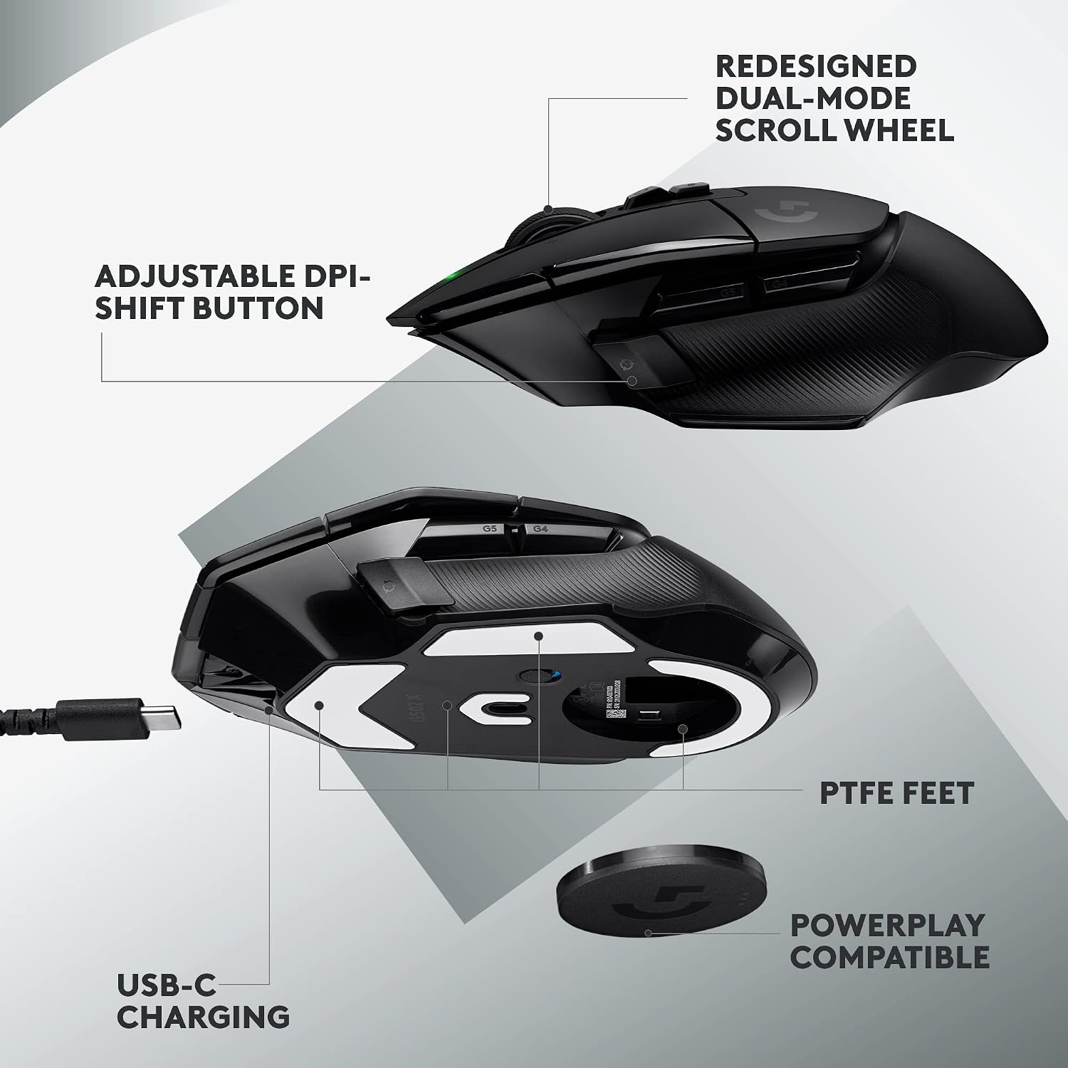 Logitech G502 X Lightspeed Wireless Gaming Mouse - BlackLIGHTFORCE SWITCHESHERO 25K SENSORMAKE YOUR CHOICEPERFECT PAIR Logitech G502 X Lightspeed Wireless Gaming Mouse - BlackLIGHTFORCE SWITCHESHERO 25K SENSORMAKE YOUR CHOICEPERFECT PAIR