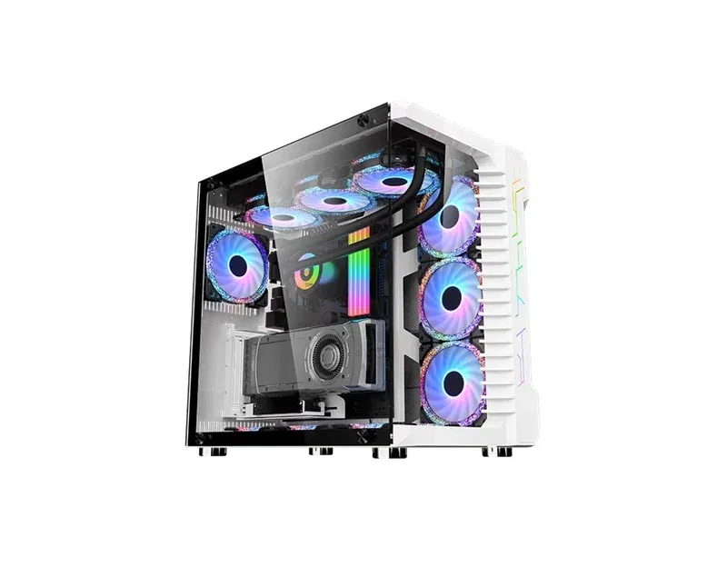 Robin III Gaming desktop Computer PC Case ATX Mid Tower Tempered glass