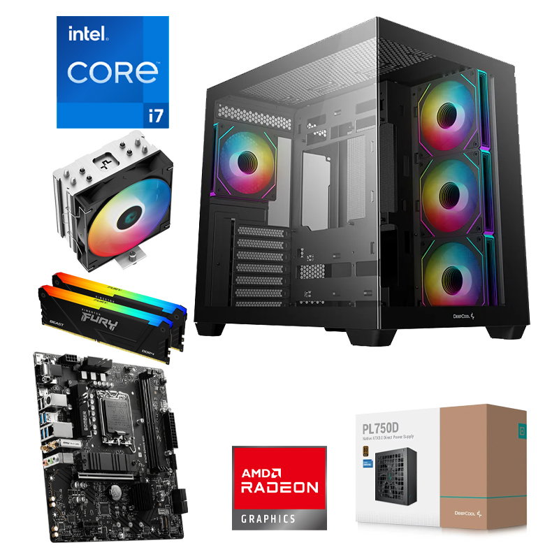 GAMING PC INTEL CORE i7 14700F // AMD Radeon RX 7700 XT...
