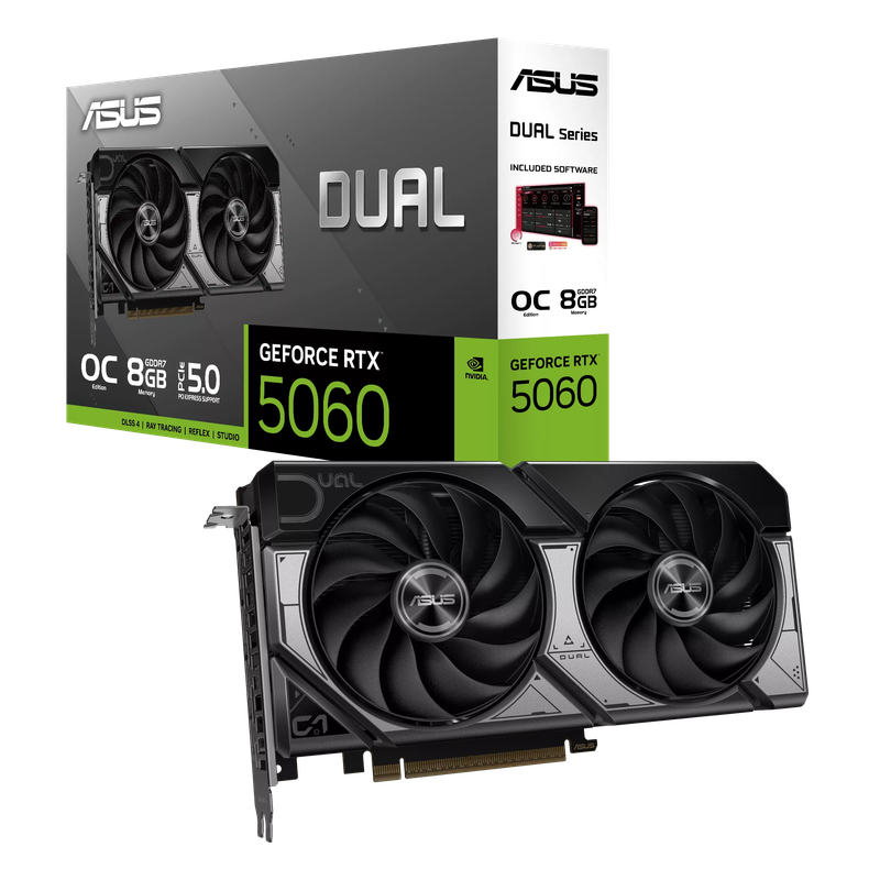 ASUS Dual GeForce RTX™ 5060 Ti 8GB GDDR7 OC Edition Graphics Card,