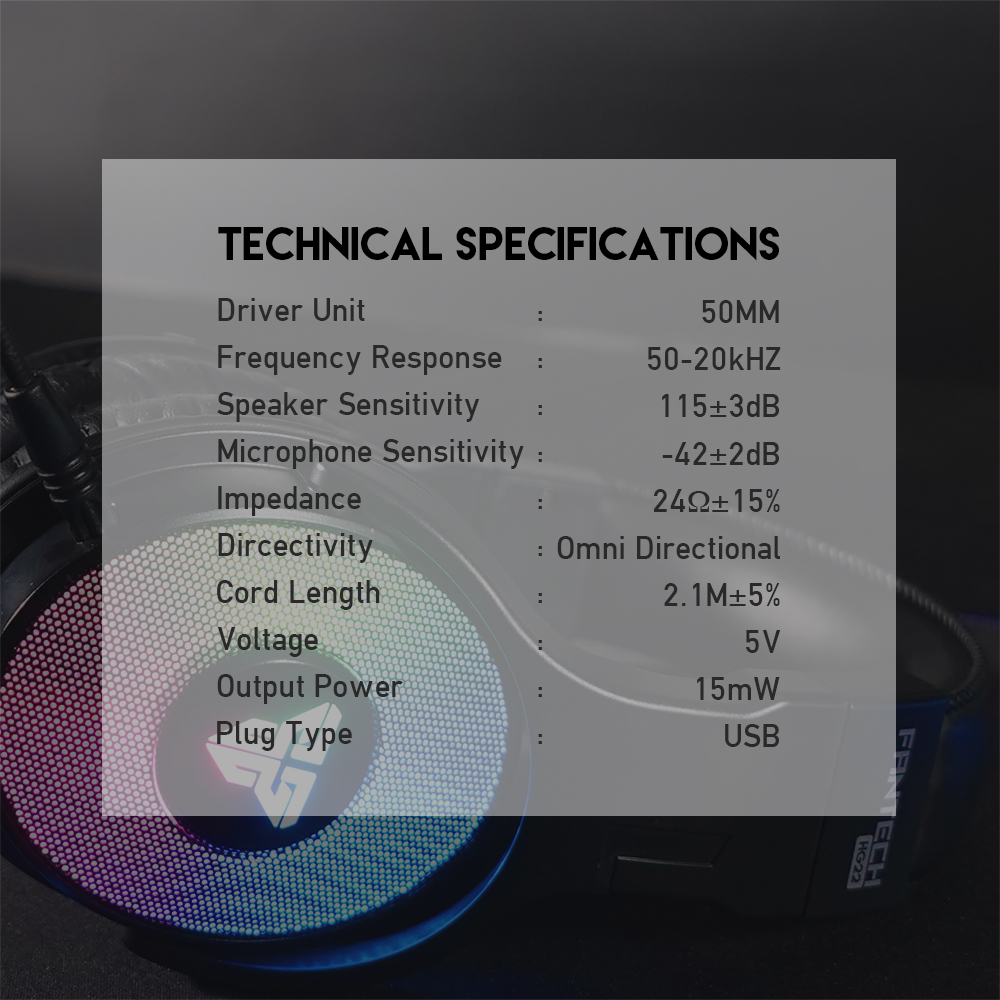FANTECH Fusion HG22 Virtual 7.1 Surround Gaming Headset