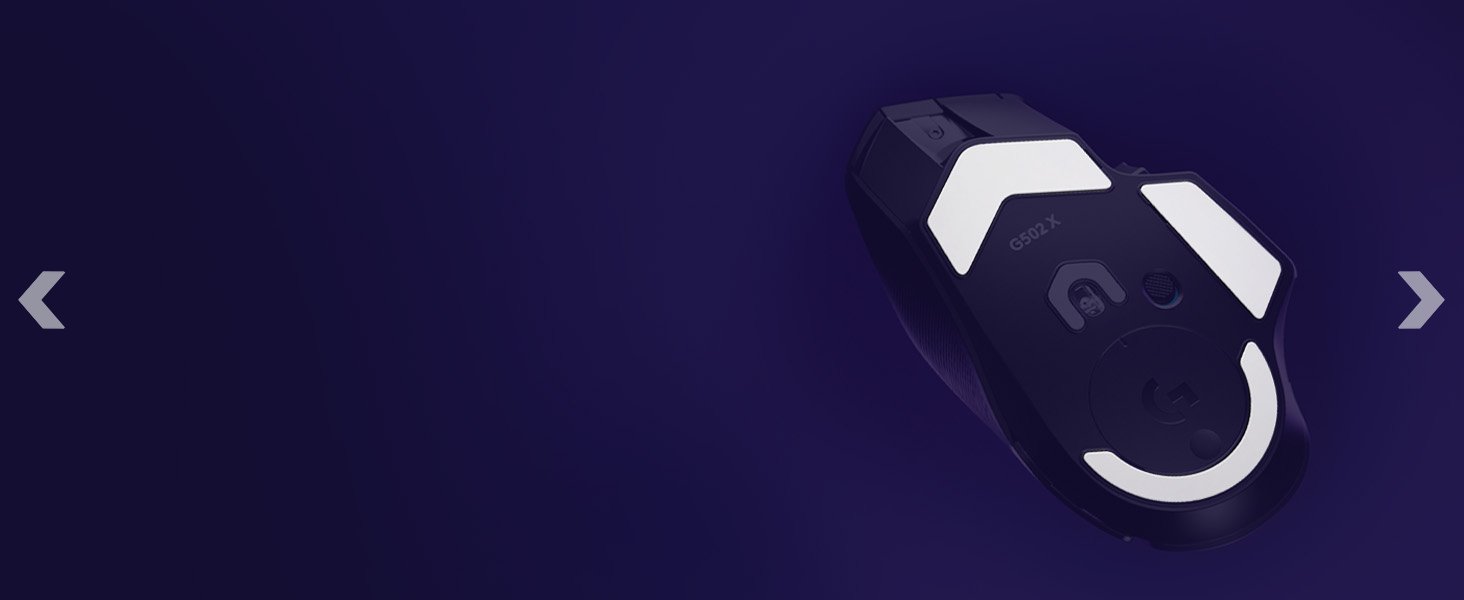 An angle image of the bottom side of G502 X PLUS