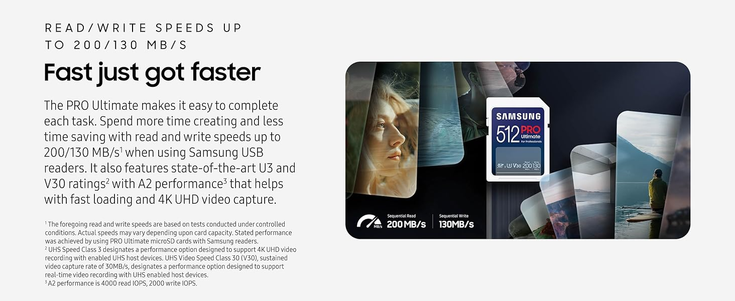 Samsung PRO Ultimate Full Size SDXC Card 64GB 128GB 256GB 512GB