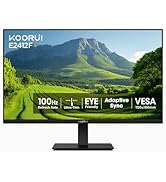 KOORUI 24-inch Computer Monitor Full HD 1920 x 1080p 100Hz VA Display 3000:1 Contrast Ratio with ...