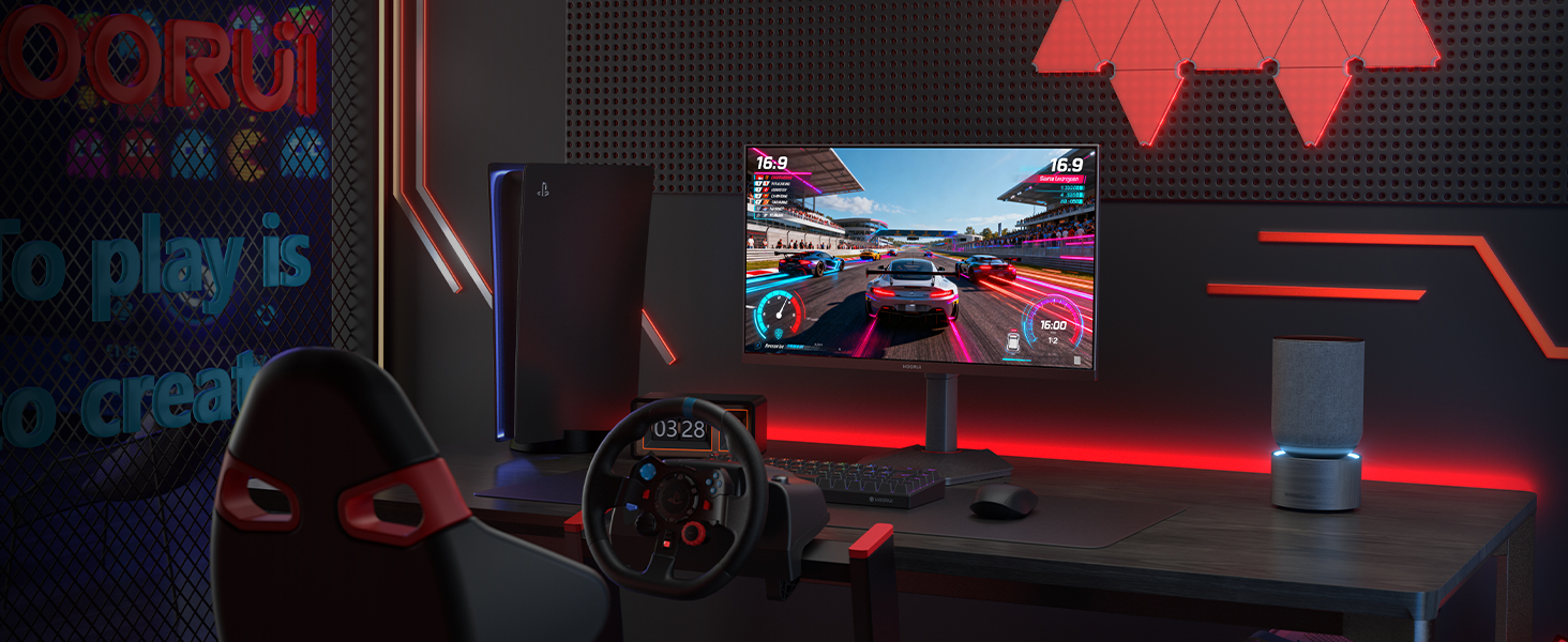 KOORUI 27 4K Gaming Monitor Dual Mode UHD 160Hz or FHD 320Hz, Fast IPS 1ms, FreeSync G-SYNC
