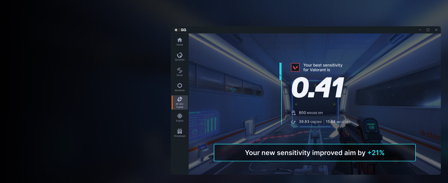 Image of software tool for getting perfect mouse sensitivity