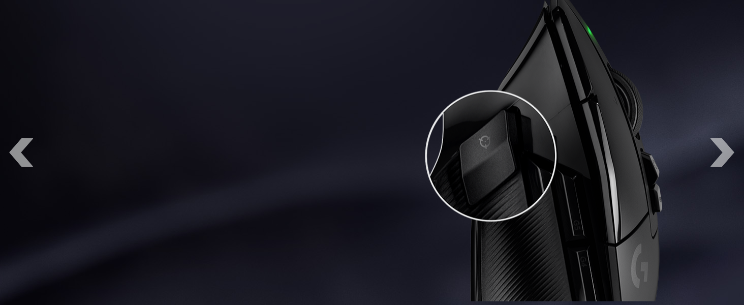 A zoom of the side buttons of G502 X