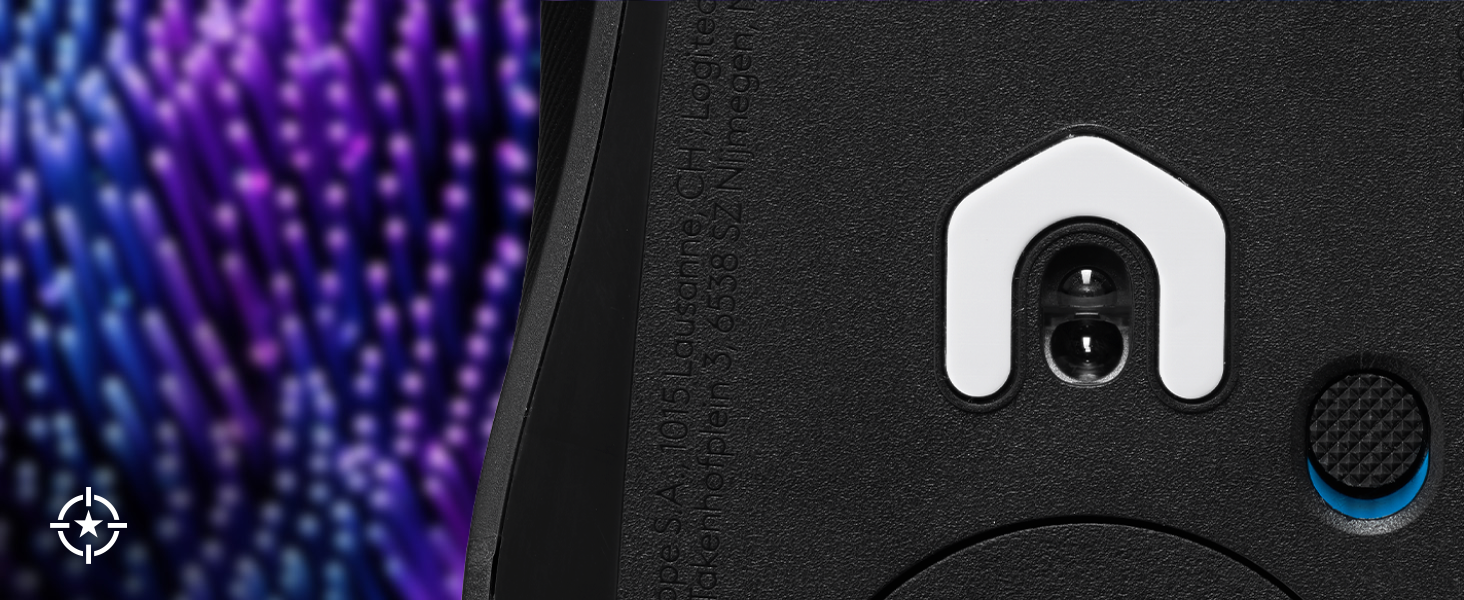 A zoom of G502 X tracking sensor