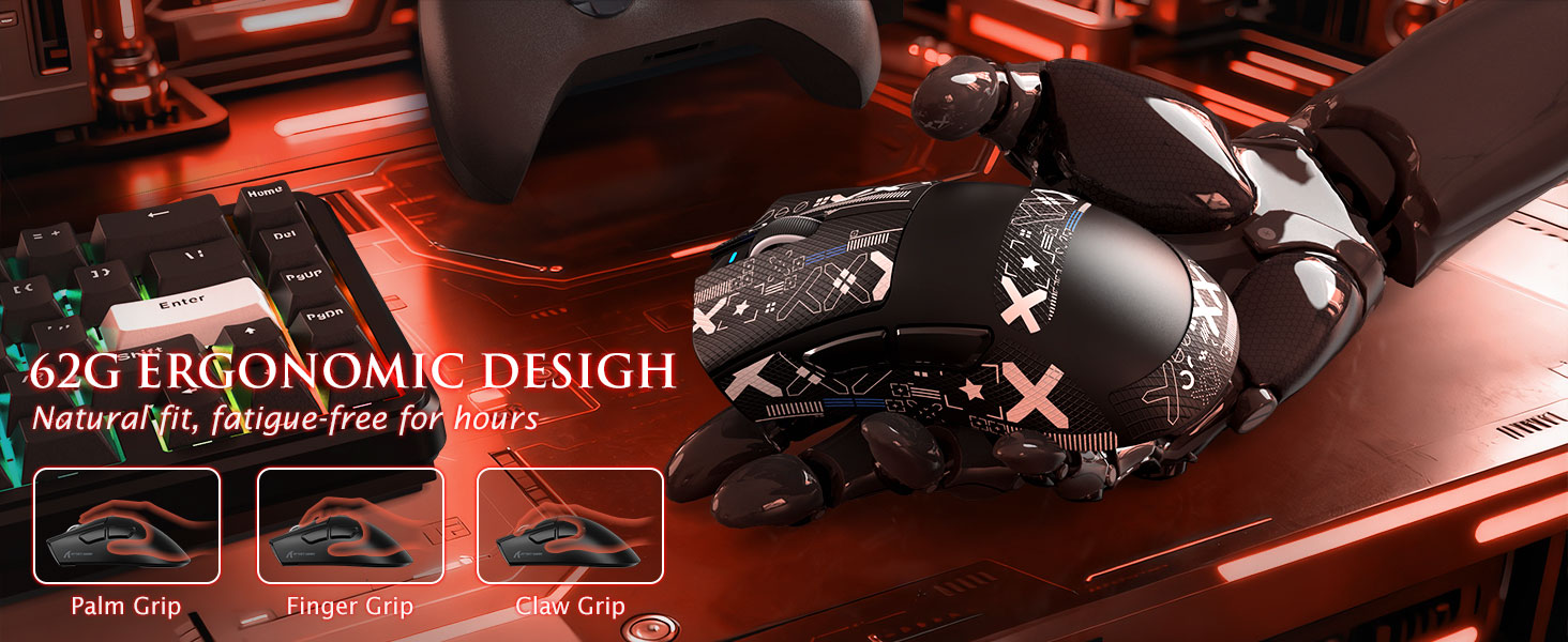 ATTACK SHARK V3 PRO Wireless Esports Gaming Mouse with Magnetic Charging Dock