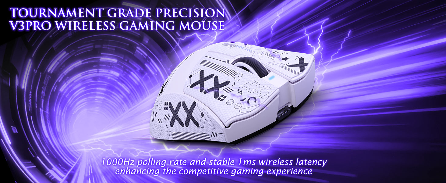 ATTACK SHARK V3 PRO Wireless Esports Gaming Mouse with Magnetic Charging Dock