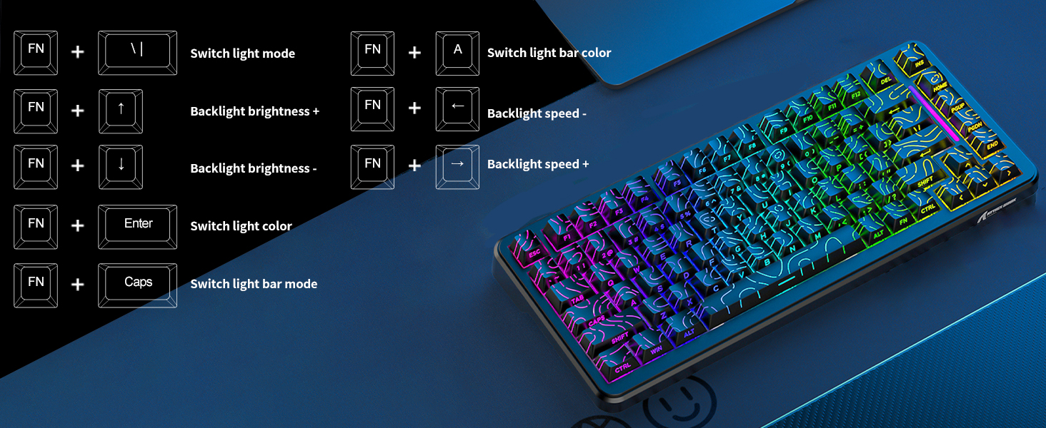ATTACK SHARK X82 PRO HE TRI Mode Wireless Rapid Trigger Mechanical RGB Gaming Keyboard 