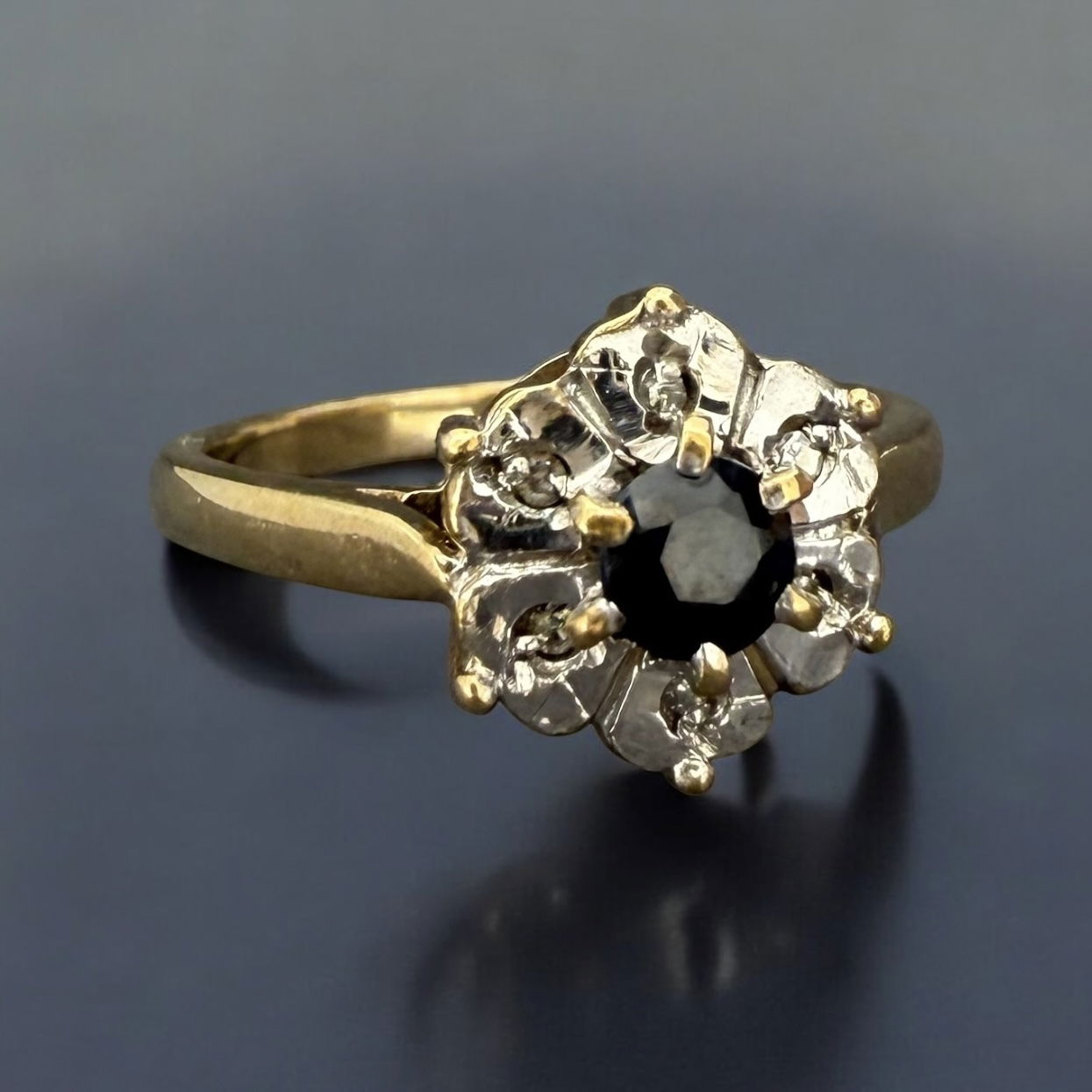 Vintage Sapphire & Diamond Ring