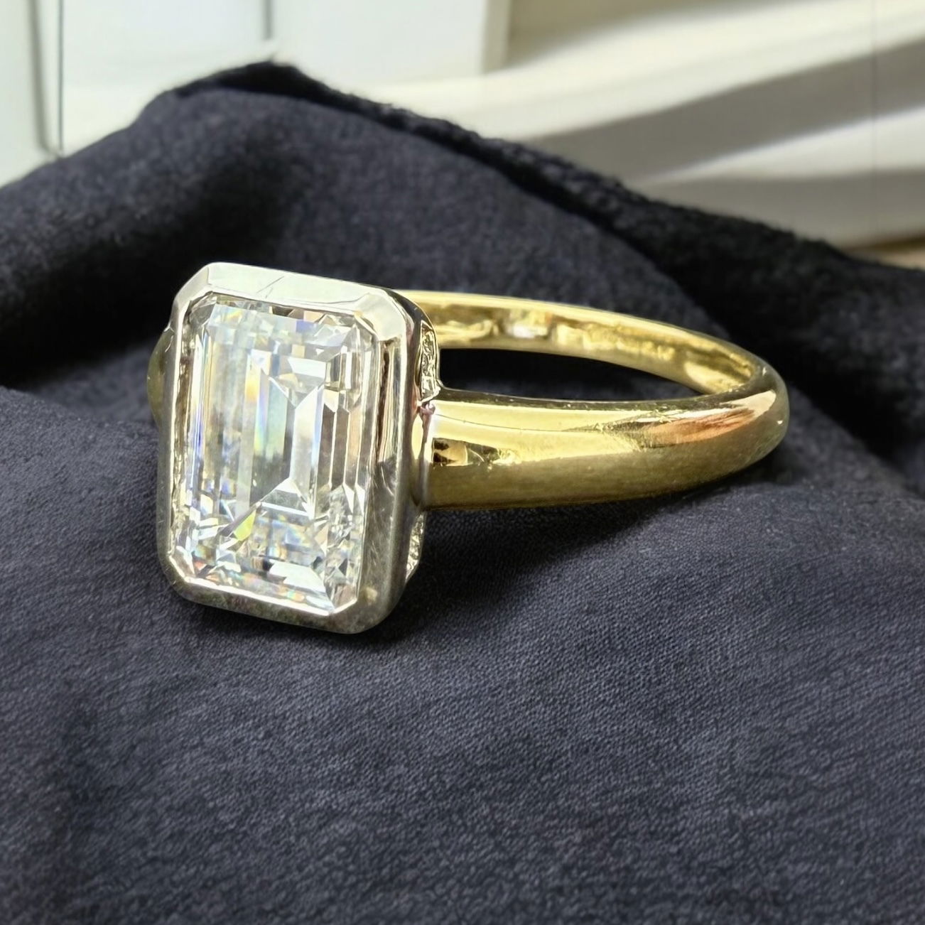 CZ Solitaire Emerald Cut Ring