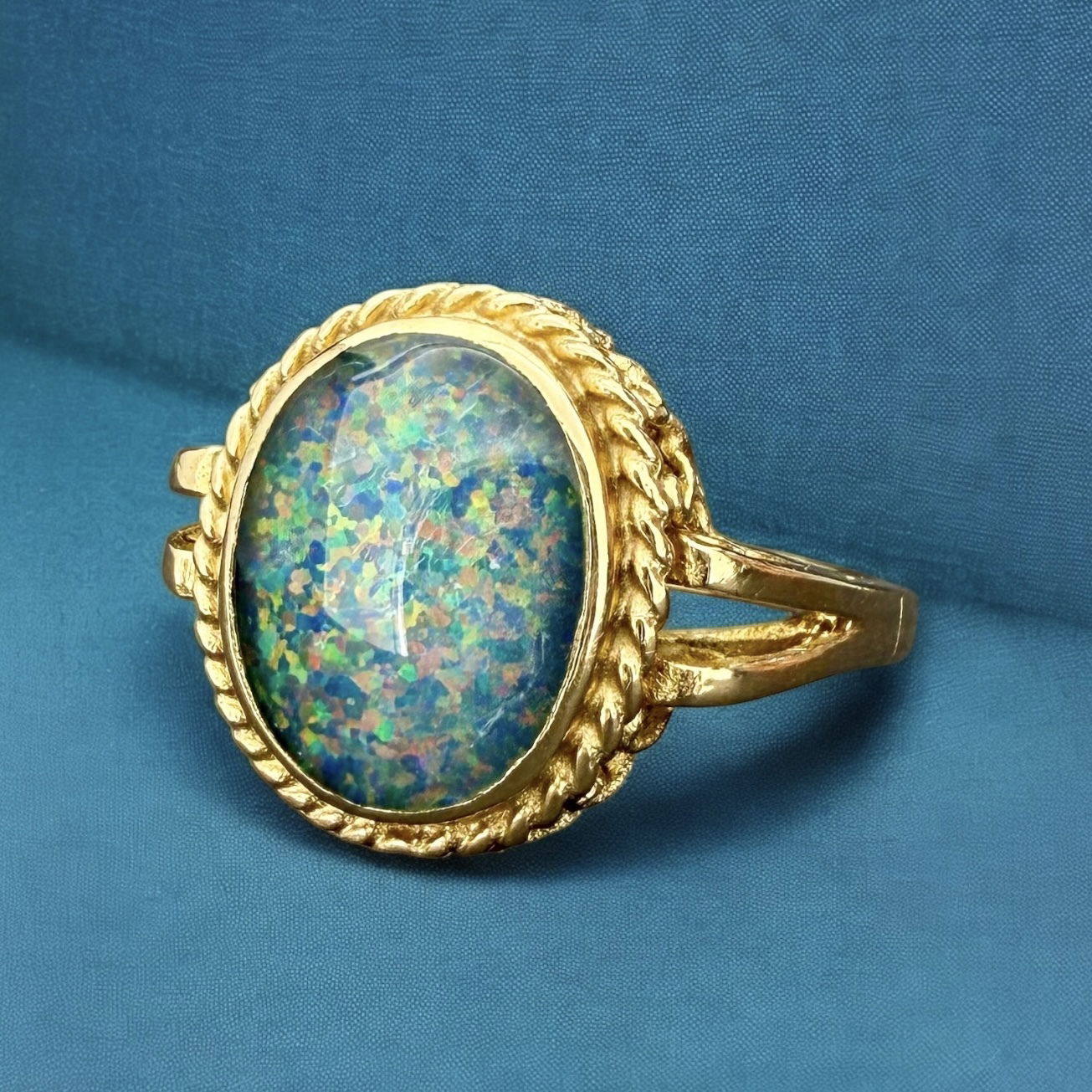 Vintage Opal Triplet Ring