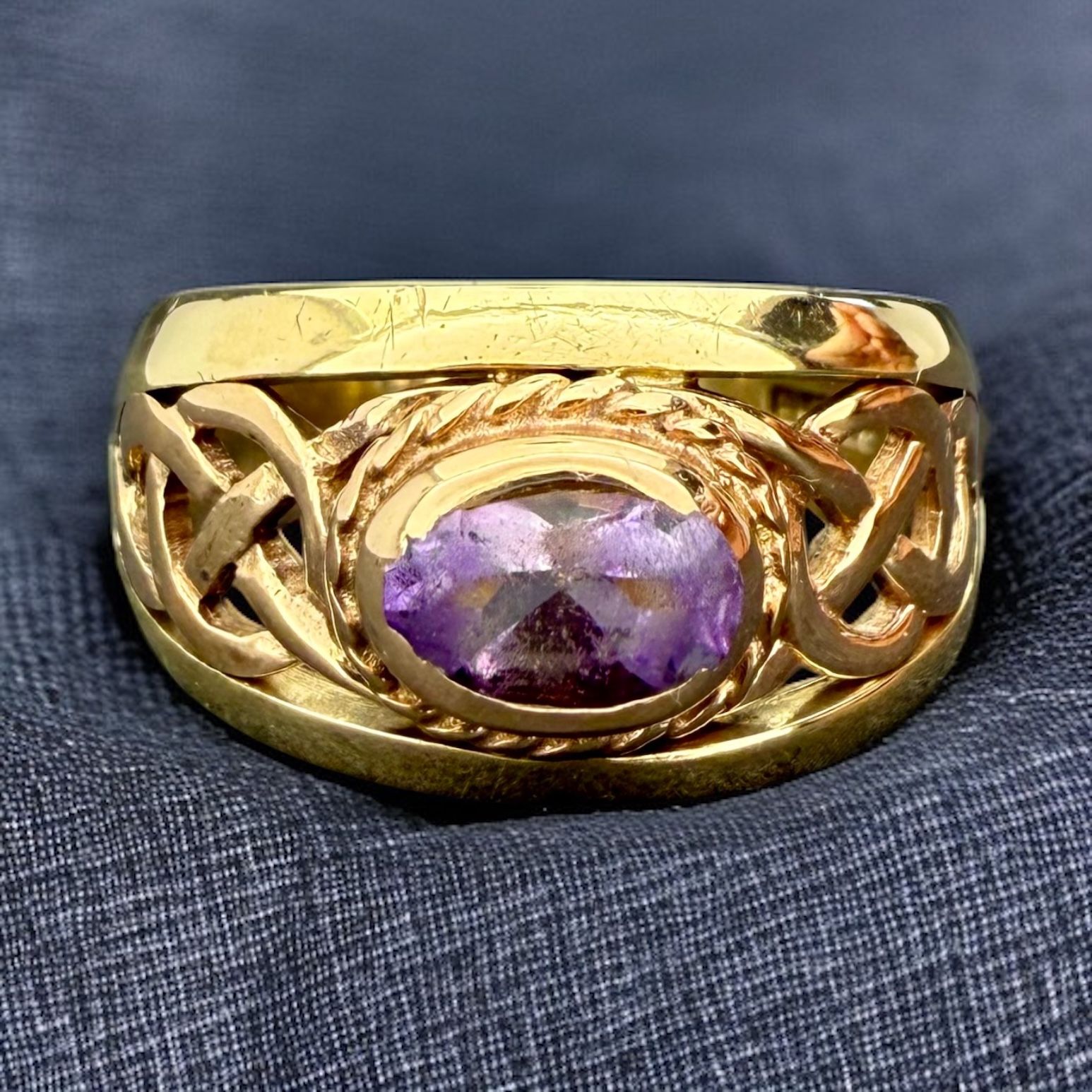 Vintage Clogau Amethyst Ring