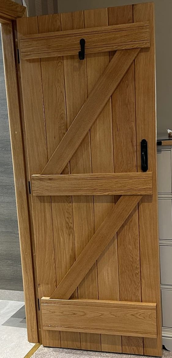 European Oak Door and Frame - Back