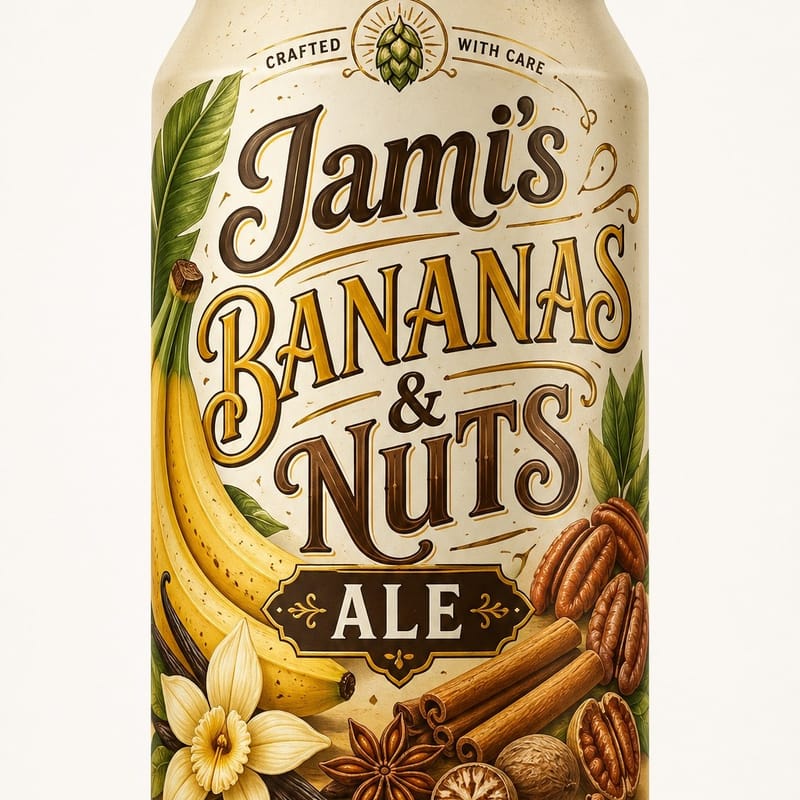 Jami's Bananas & Nuts, Amber Ale, 5.4% ABV