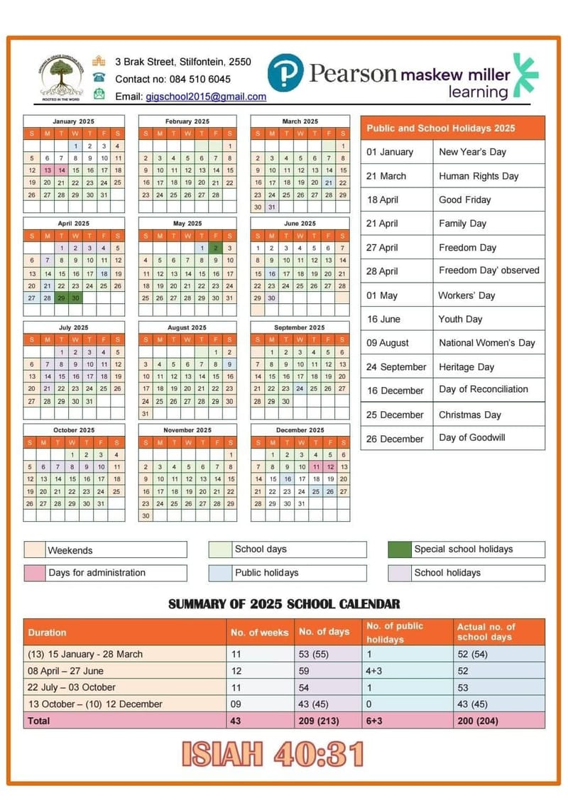 Everything you need to know about the 2025 academic year...
