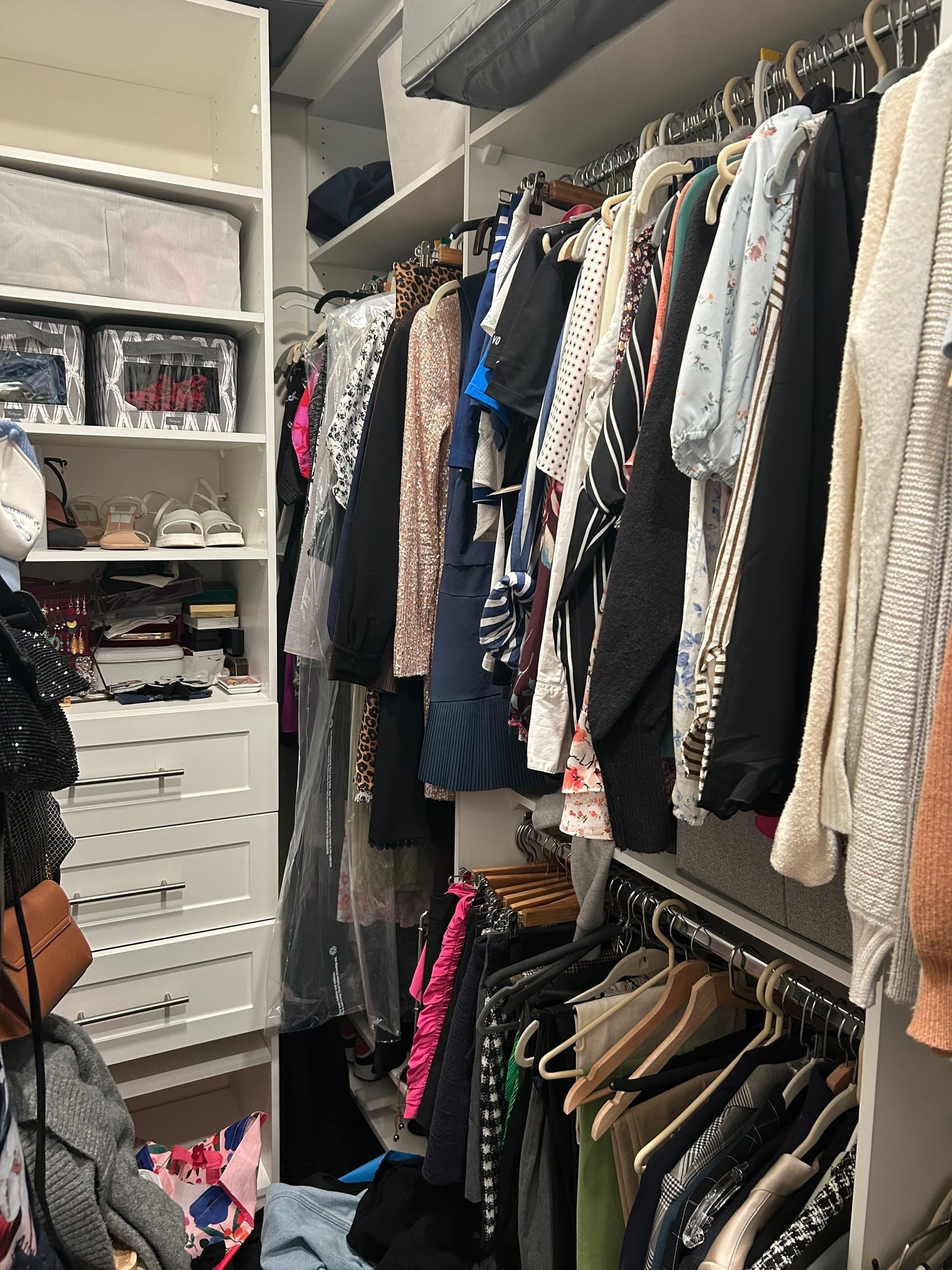 Before: Clothes crammed in and nothing to wear?
