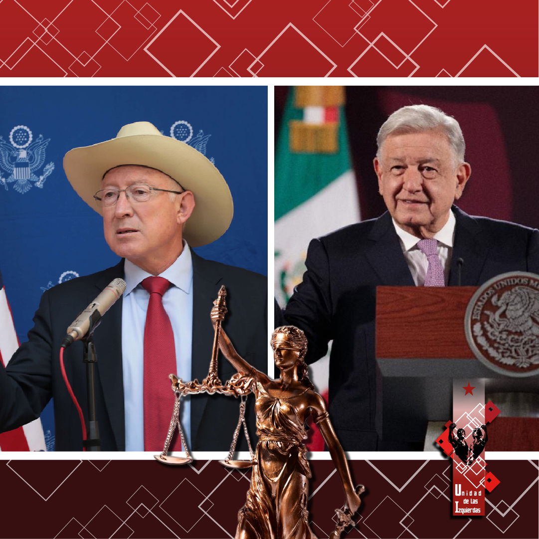 E.E.U.U. Cínico injerencismo imperial.                                                              Oposición a gobierno de AMLO.  Alianza con gran capital.