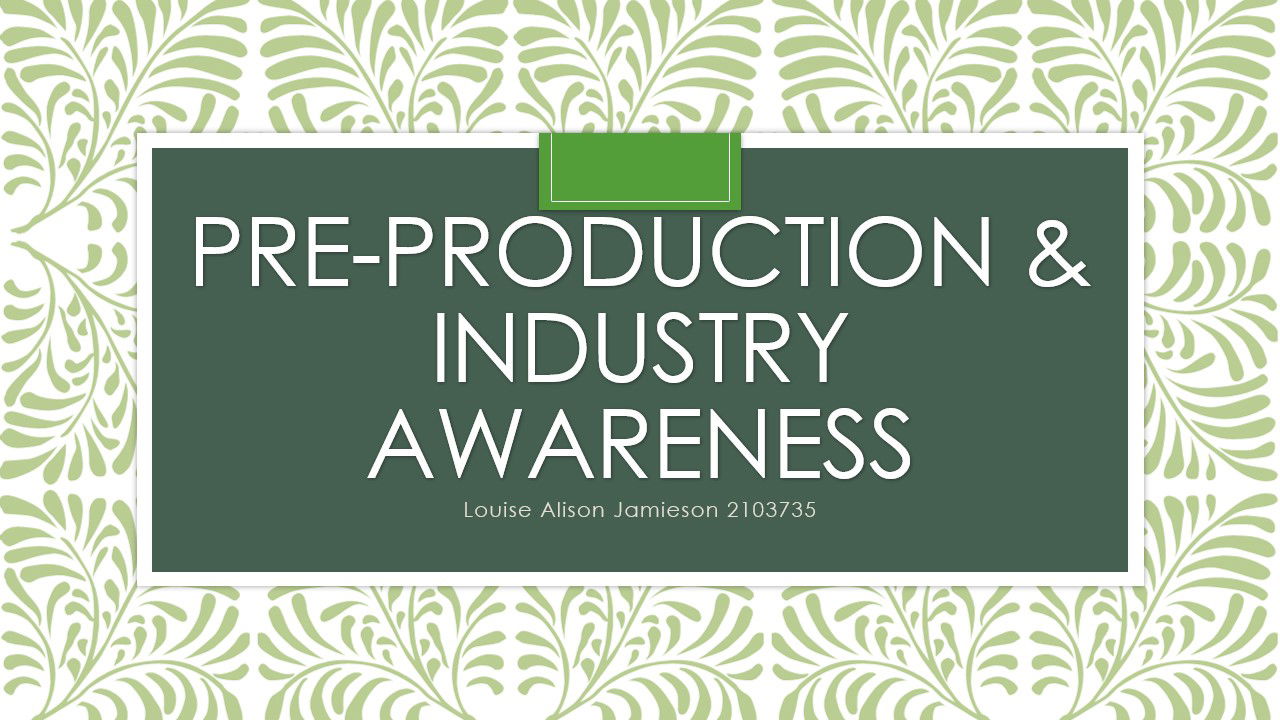 ART406 Portfolio and Industry Awareness