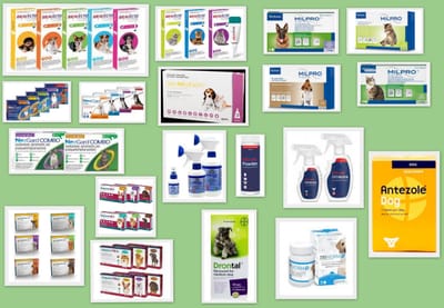 Ticks, fleas & Dewormers