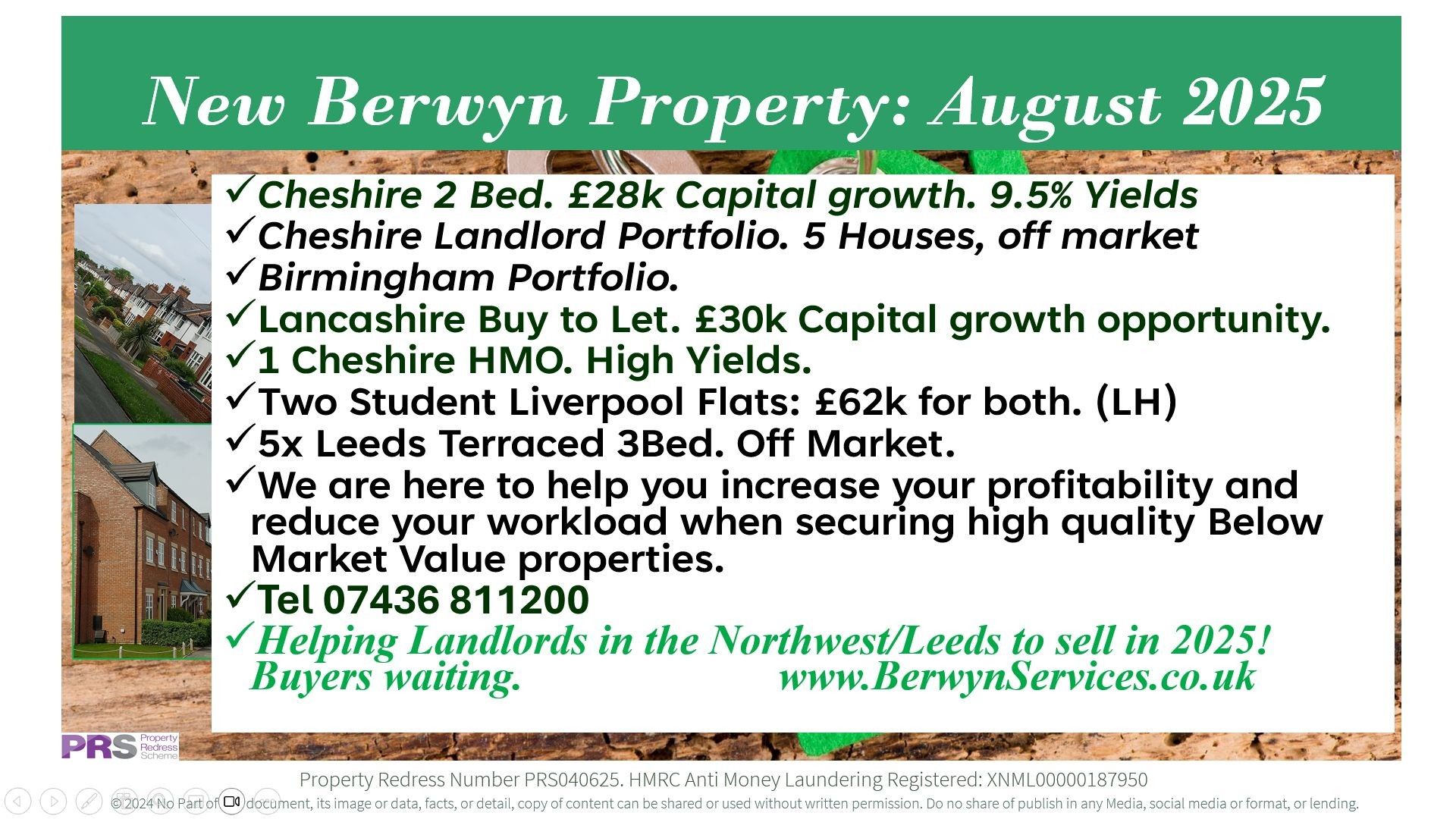 Current Below Market Priced Homes in the North West/Yorkshire area.
