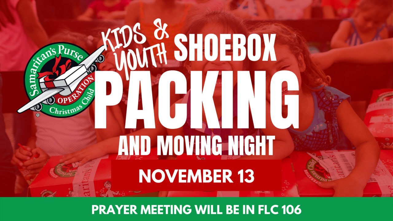 OCC ShoeBox Packing Party Nov. 13