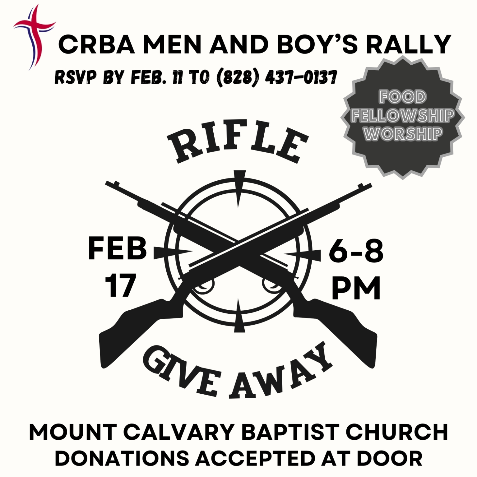 CRBA MEN AND BOY'S RALLY - Feb 17