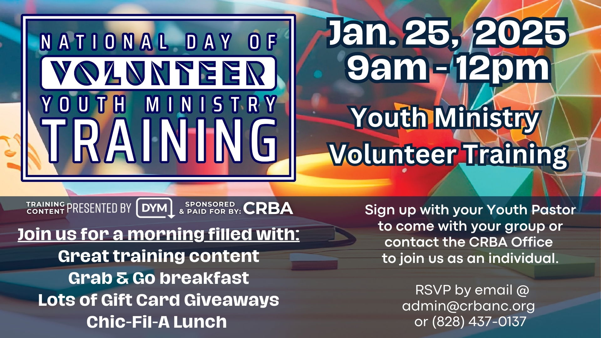 Volunteer Ministry Training - Jan 25