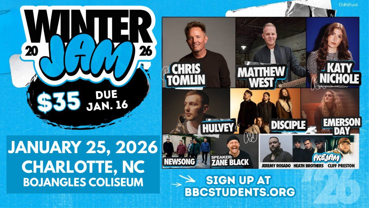 Youth to Winter Jam in Charlotte - Jan 25th