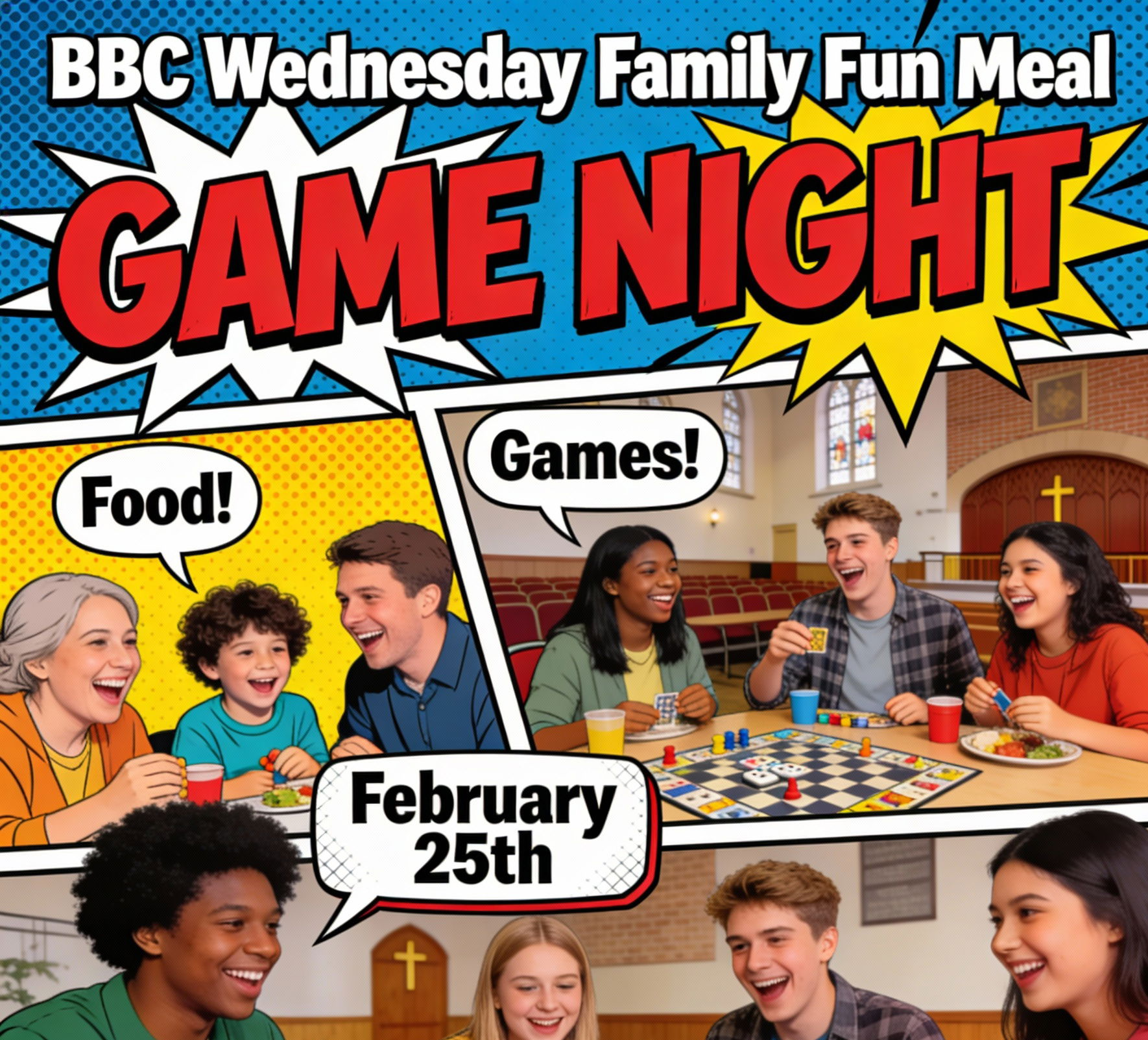 Family Meal & Game Night - Feb 25th