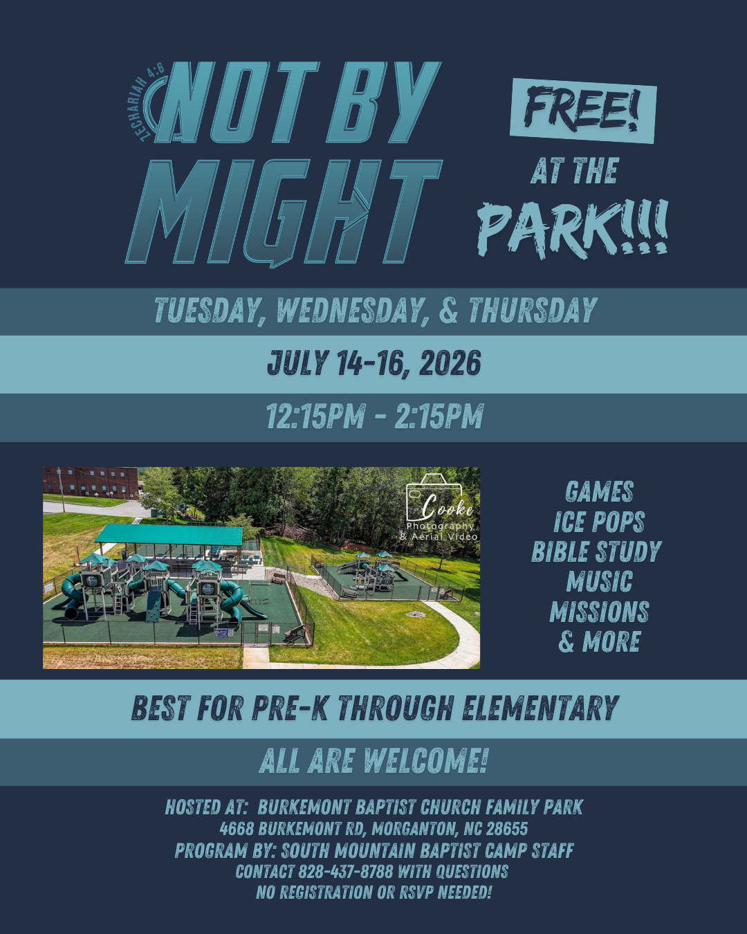 SMBC BackYard Bible Club at the Park - July 14-16