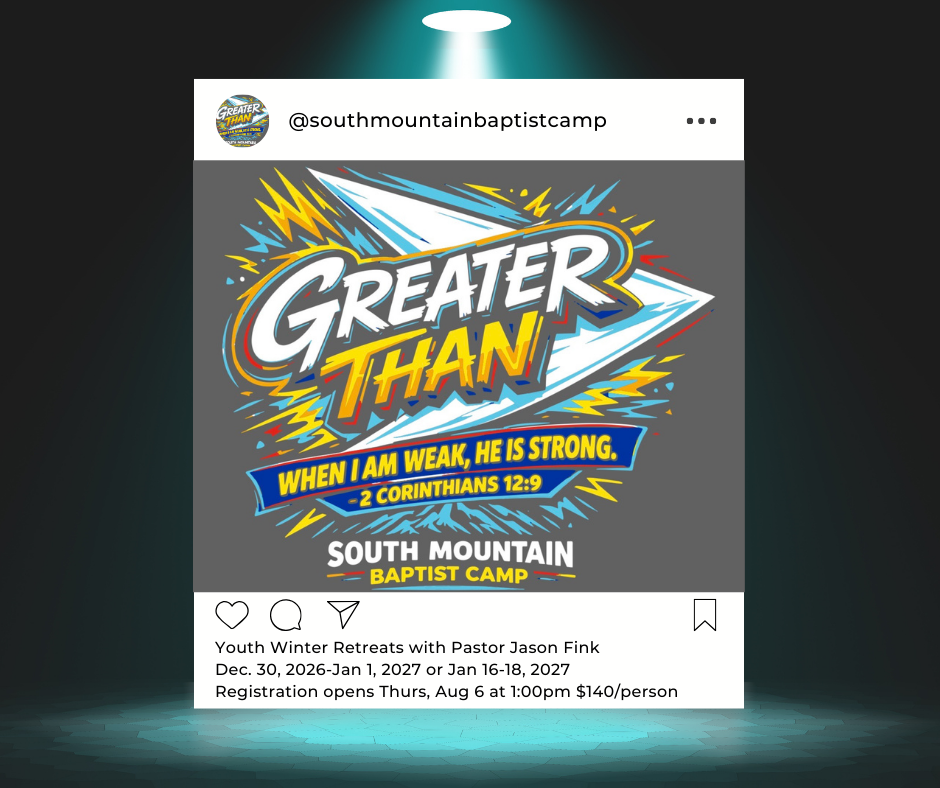 SMBC - GREATER THAN Youth Retreat Dec 30-Jan 1