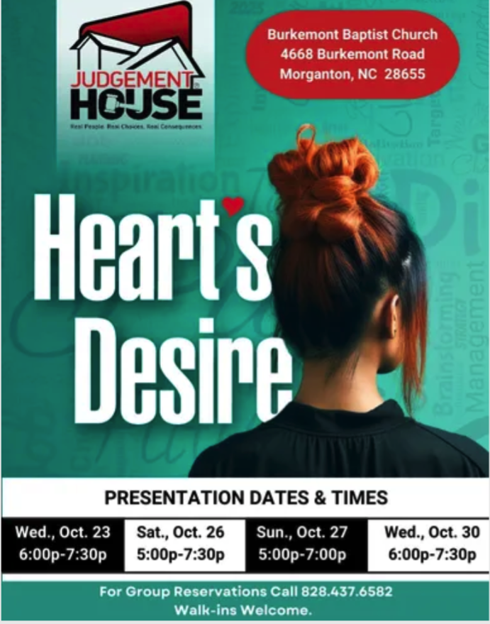 Judgement House - Oct. 22,25,26 & 29