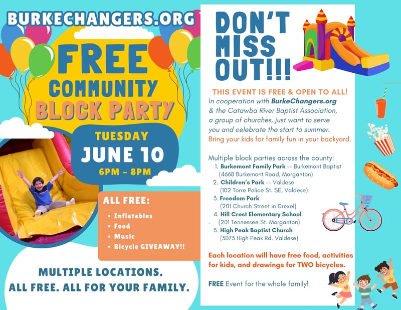 FREE BLOCK PARTY - June 10